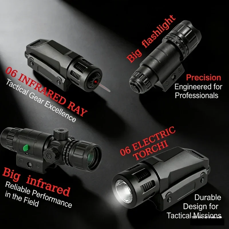 

Tactical Plastic Infrared Laser Flashlight 20mm Universal Guide Rail Up Down Adjustable for Toy Guns Airsoft Hunting CS Game