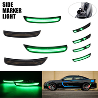 4pcs Front Rear Dynamic Scan Green Bumper LED Side Marker Light Signal Indicator For Dodge Charger 2015 -2023