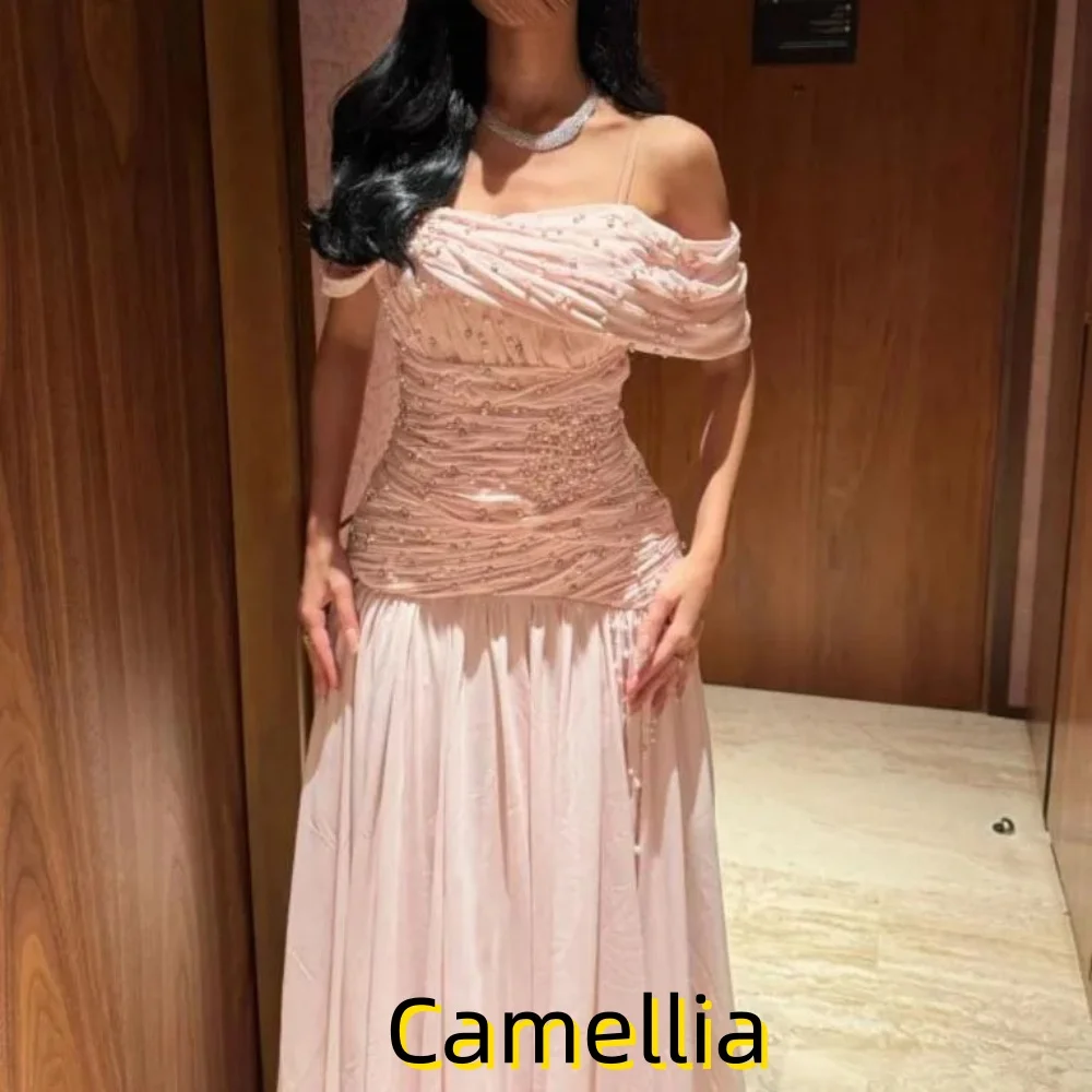 Maßgeschneidertes, exquisites Rüschen-Abendkleid, bezauberndes schulterfreies Ballkleid, sexy Partykleid mit U-Boot-Ausschnitt, فسات • •МДМДМДМДМДМ