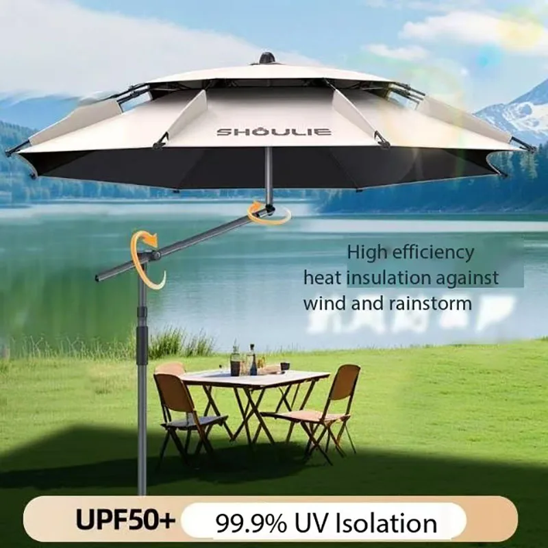 

New Fishing umbrella new outdoor leisure camping big fishing umbrella thick crutch sun umbrella