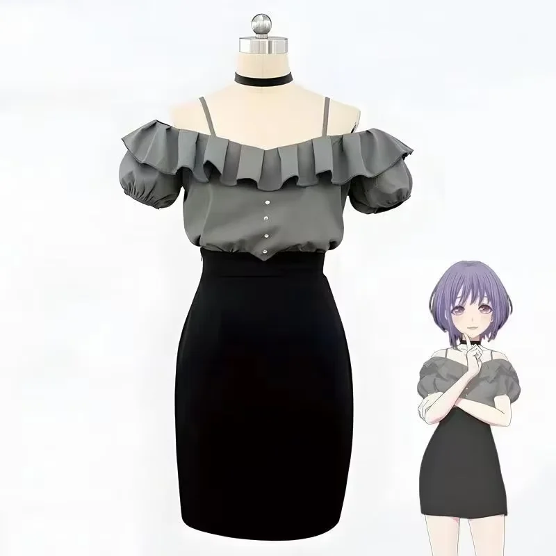 

Anime BanG Dream Amoris Cosplay Costumes Wig Hair Top And Skirts Suit For Women Halloween Role Play Outfits Performance Costume