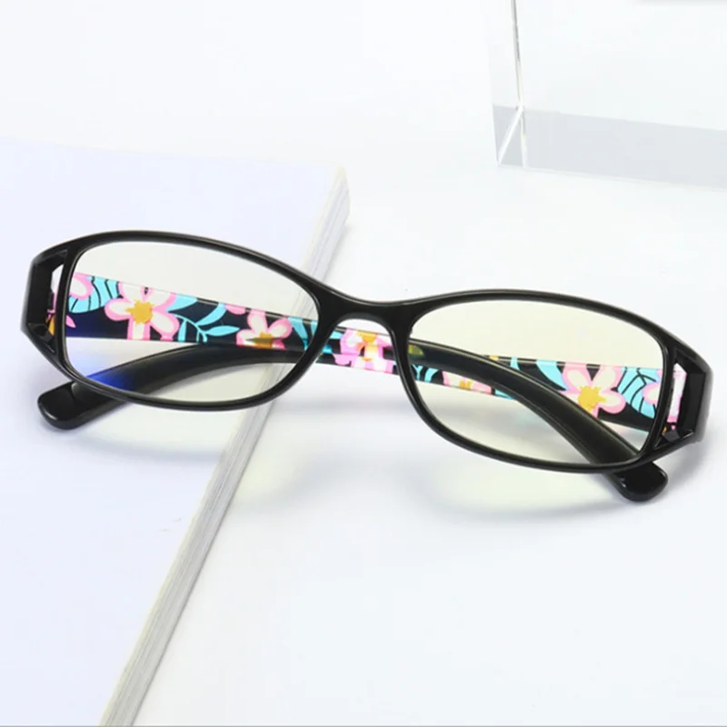 

1Pc 2023 Fashion Printed Reading Glasses Anti-Blue Light Glasses Plastic Hinge Rectangular Presbyopic Glasses for Women Eyewear