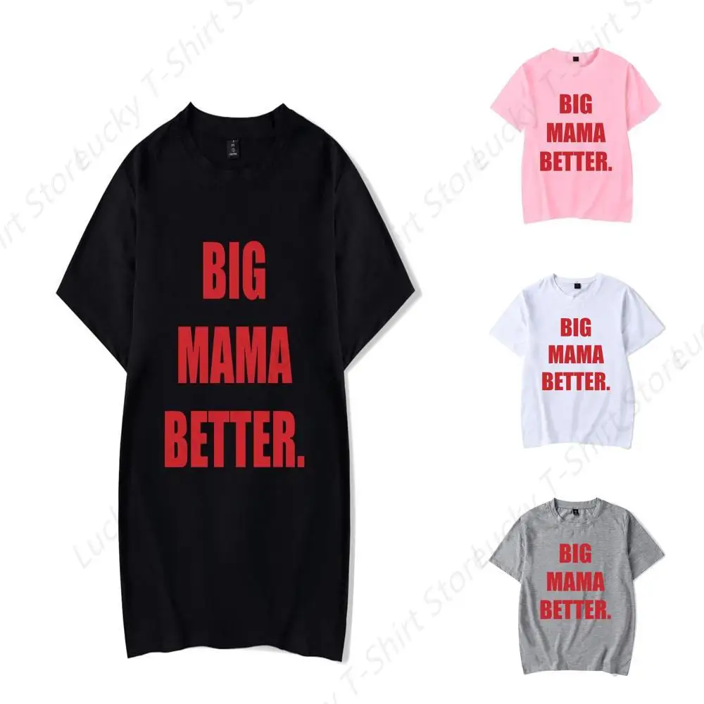 Lattos Merch Big Mama and Better T-Shirt Hip Hop Rapper Men Short Sleeve Tee Crewneck Streetwear Top Classic Tops Streetwear