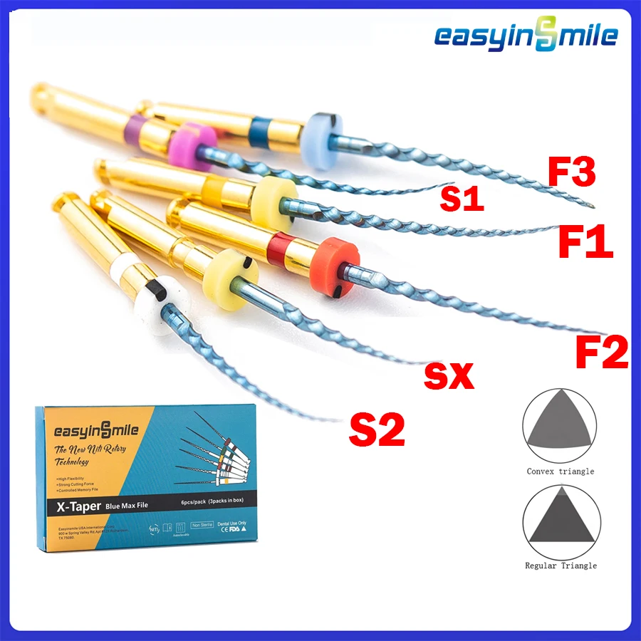 Dental Endo Rotary Files X-Pro Blue Taper NITI Endodontic File Root Canal X-Pro engine tips SX-F3 25MM