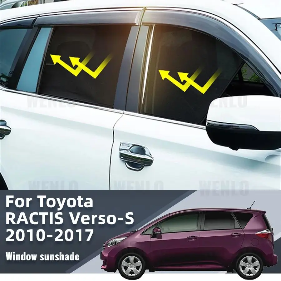 

For Toyota RACTIS Verso-S XP120 2010-2017 Magnetic Car Window Curtains Solar Sunshield Shadow Mesh Glass Shading Sun Protection