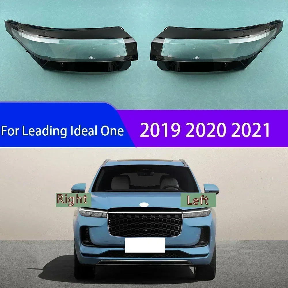 

For Leading Ideal One 2019 2020 2021 Car Front Headlight Headlamps Transparent Lampshade Lamp Shell Case