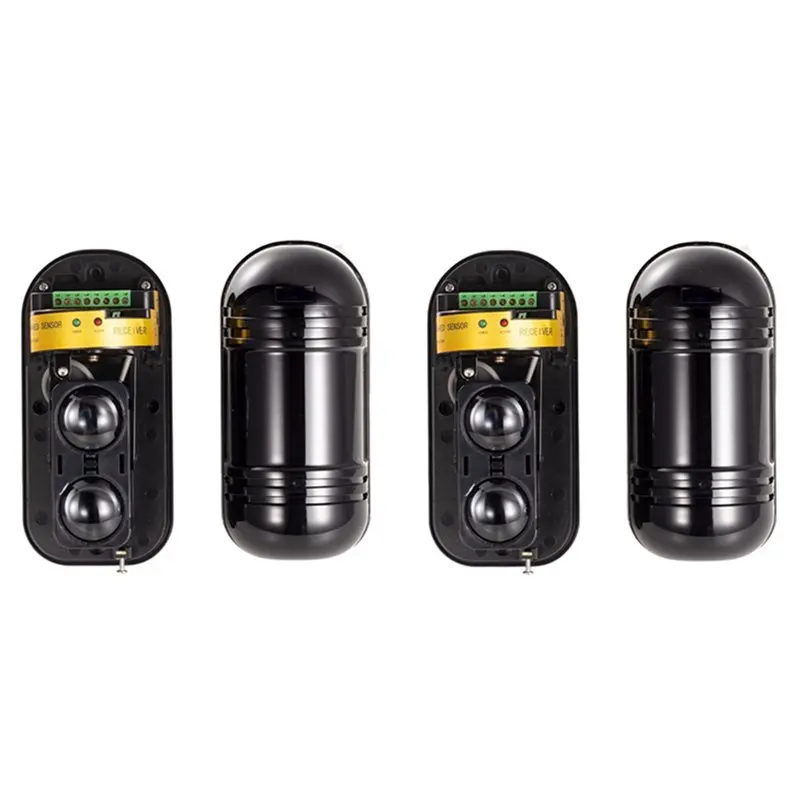 4X Rainproof Wireless 2 Beams Infrared Sensor Detector Alarm 100M Detect Distance For GSM Wifi Home Burglar System-Y47A