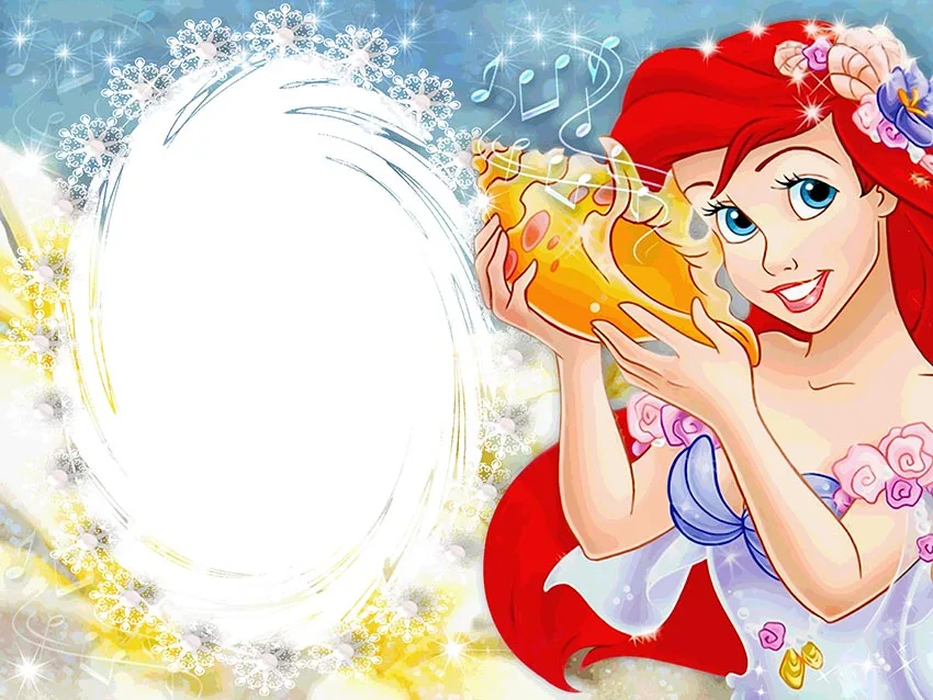 Disney Princess Little Mermaid Ariel Girls Birthday Party neonato Shower Photography Decoration fondali da Studio personalizzati