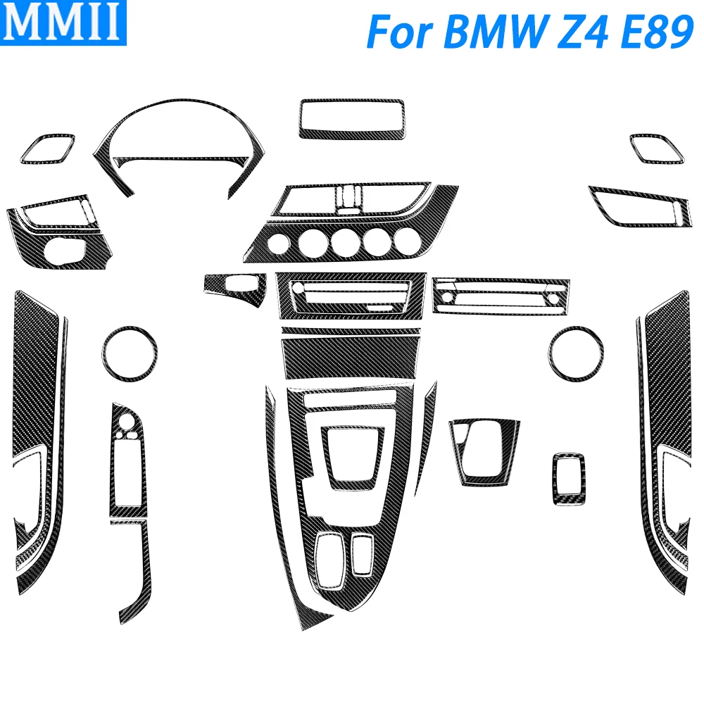 

For BMW E89 Z4 2009-2016 Carbon Fiber Center Console Air Outlet Vent Gear Shift Panel Trim Set Car Interior Accessories Sticker