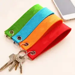 20Pcs Felt Key Rings with Blank Tag Ring DIY Decoration Craft Key Fob Keychain Backpack Purse Accessories