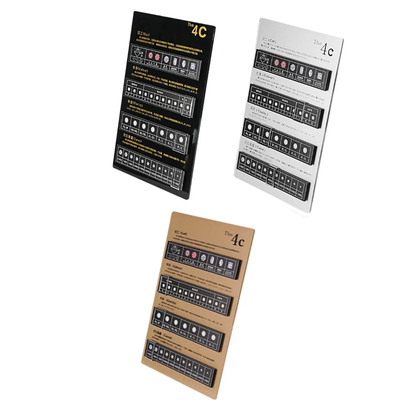 Diamond Grading Board Sales Explanation Prop Identification Tool for Classification Reference Testing Practical Professional