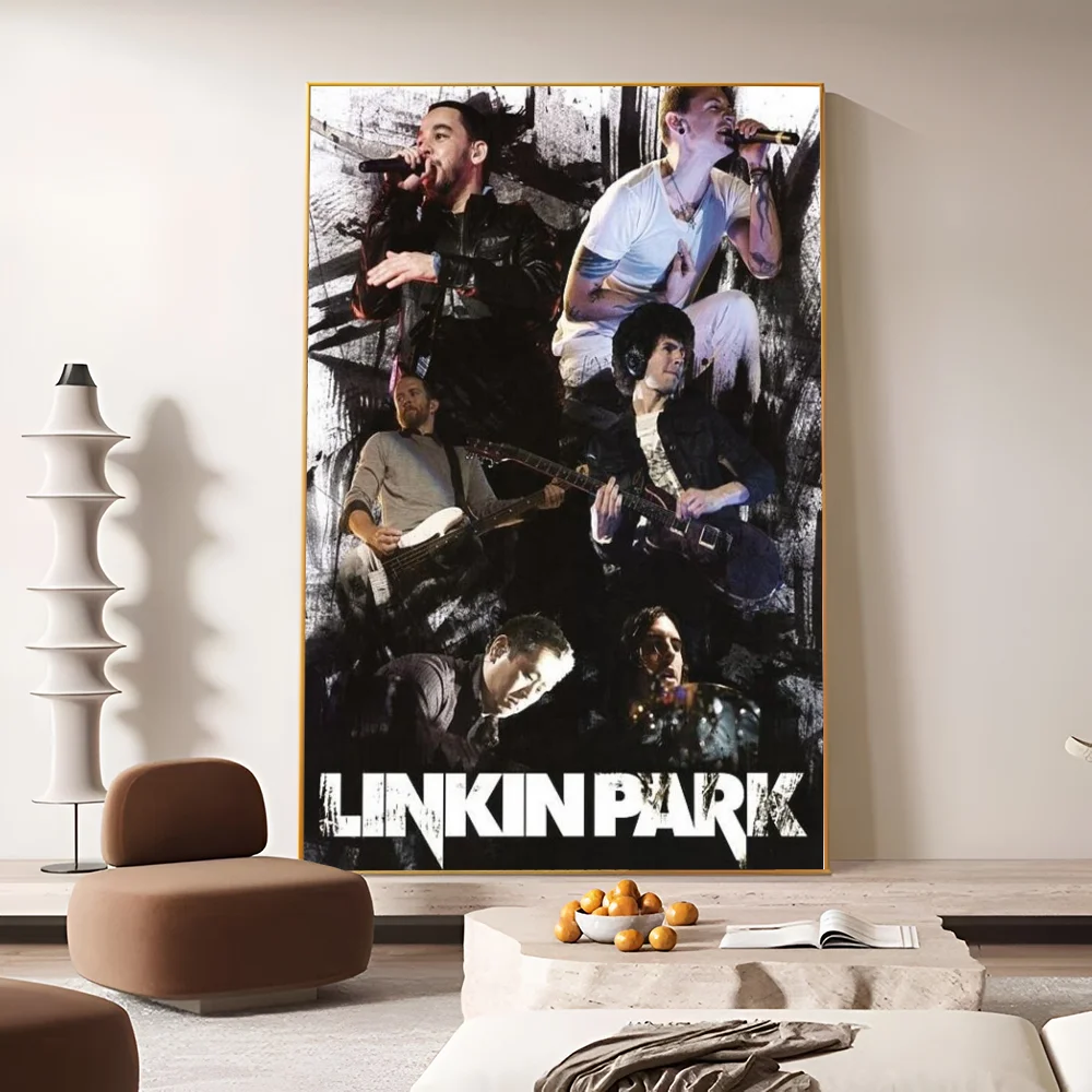 L-Linkin P-Park Music Movie Sticky Posters Vintage Room Home Bar Cafe Decor Room Wall Decor