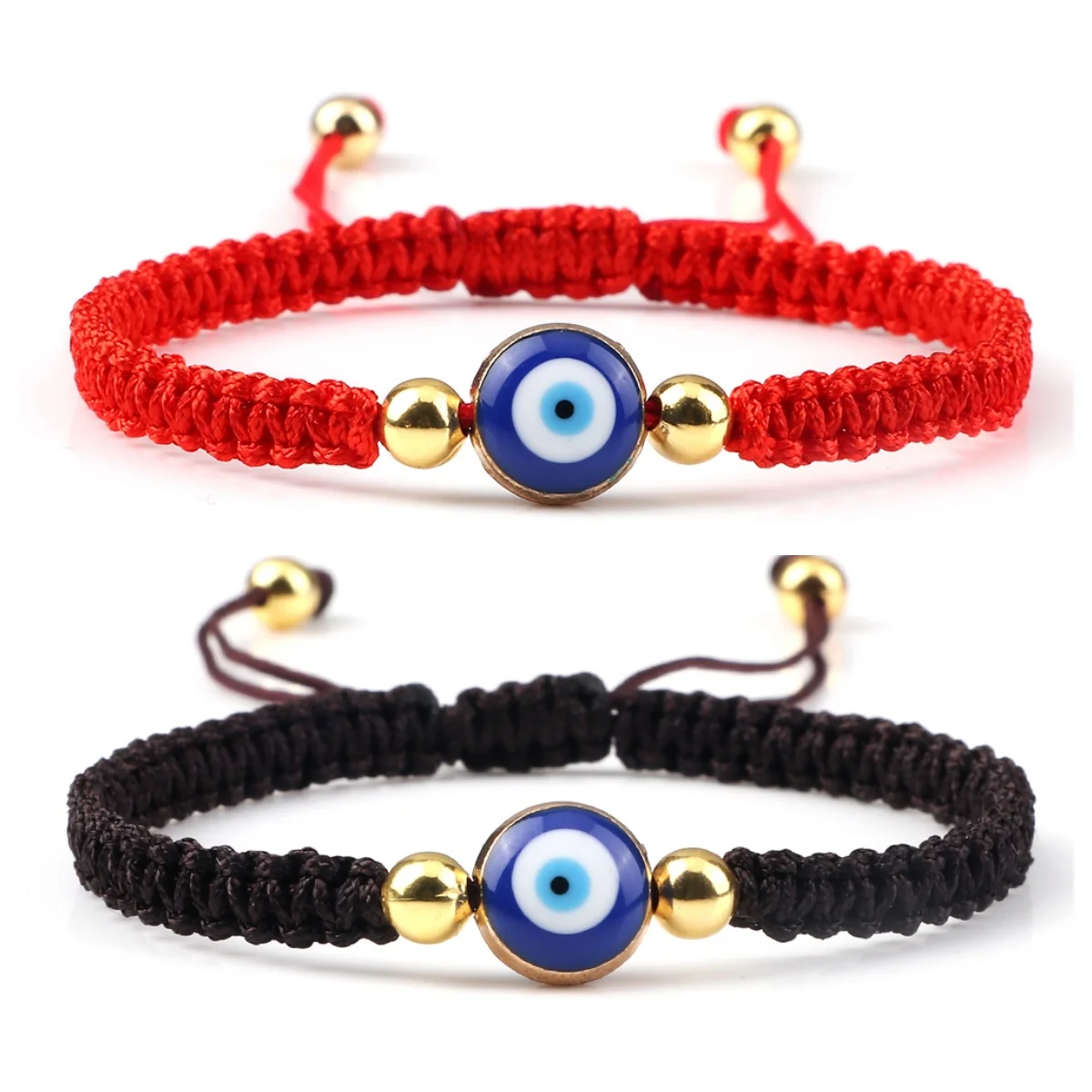 Lucky Handmade Red Woven Rope Couple Bracelet For Men Blue Turkish Evil Eye Braided Amulet Bangles Jewelry Women Fashion Pulsera