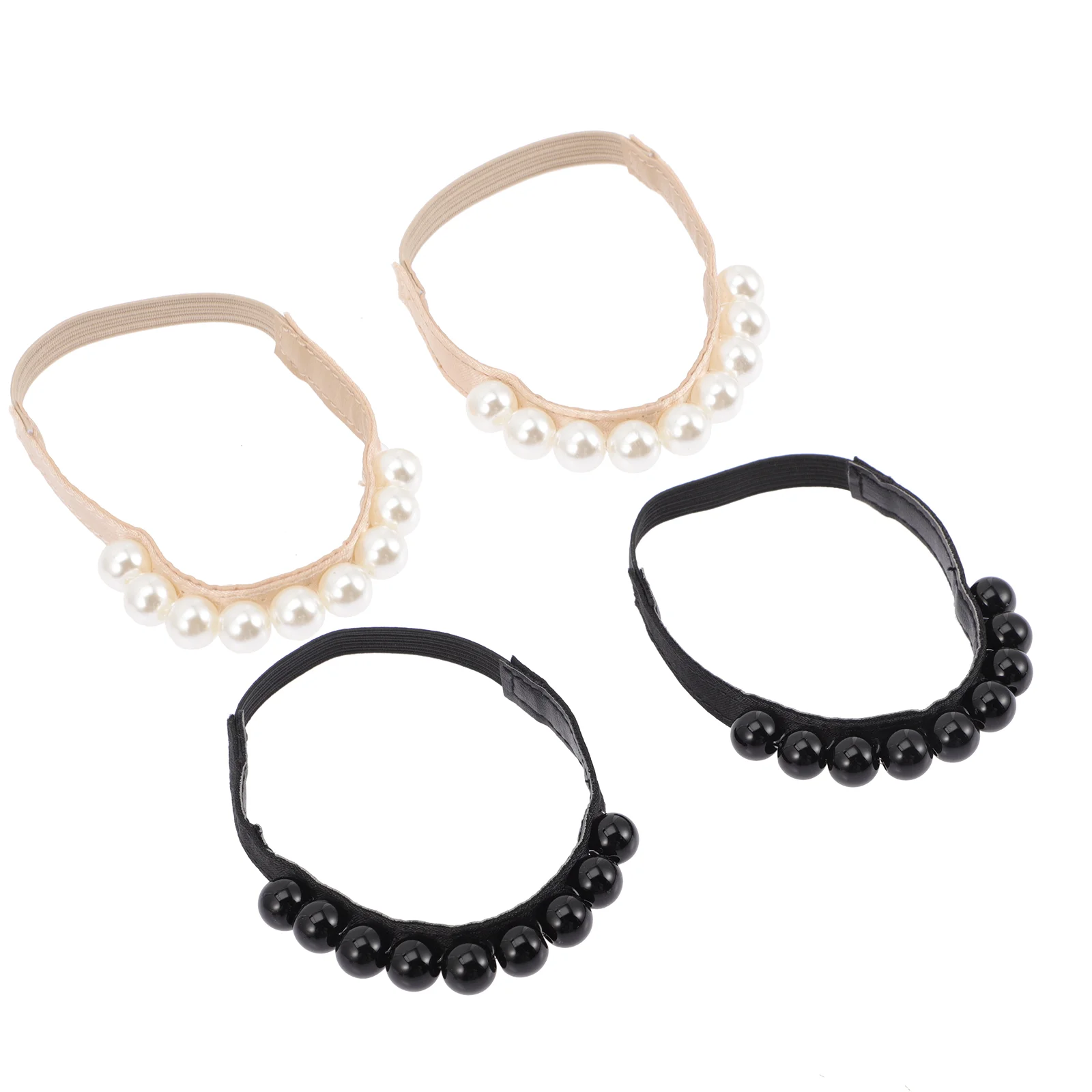 2 Pairs Anti Drop Heel Laces Ankle Straps Elastic Pearl High Shoe Suede Detachable Shoelace