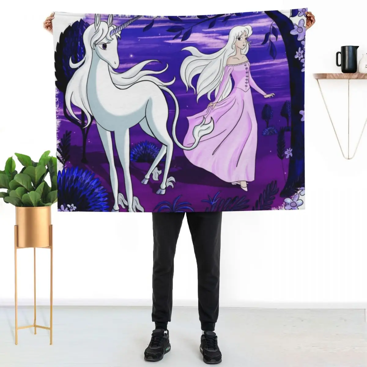The Last Unicorn Lady Amalthea Throw Blanket Soft Plush Blanket as Housewarming Gift