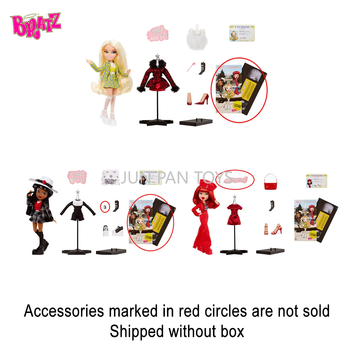 Muñeca Coleccionable Original Bratz X Clueless Cher Amber Dionne con Accesorios, Figura de Acción, Juguete para Niñas, Regalo Infantil, 1 Pieza
