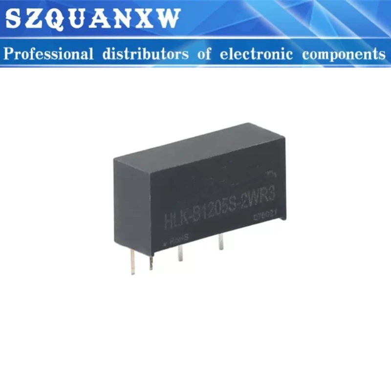 5PCS DC-DC Isolated Switching Power Module DC DC 12V to 5V 2W 400mA Power Supply Short Circuit Protection HLK-B1205S-2WR3