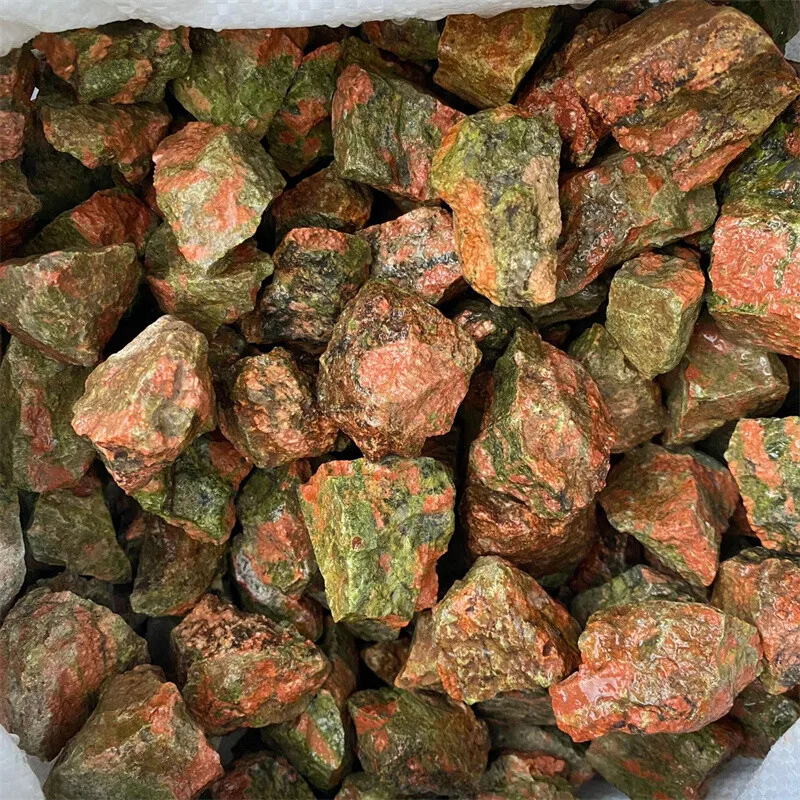 Venta al por Mayor de Rocas de Unakita Naturales en Bruto, Cristales de Chakra, Minerales, Espécimen Único para Coleccionistas y Uso Educativo
