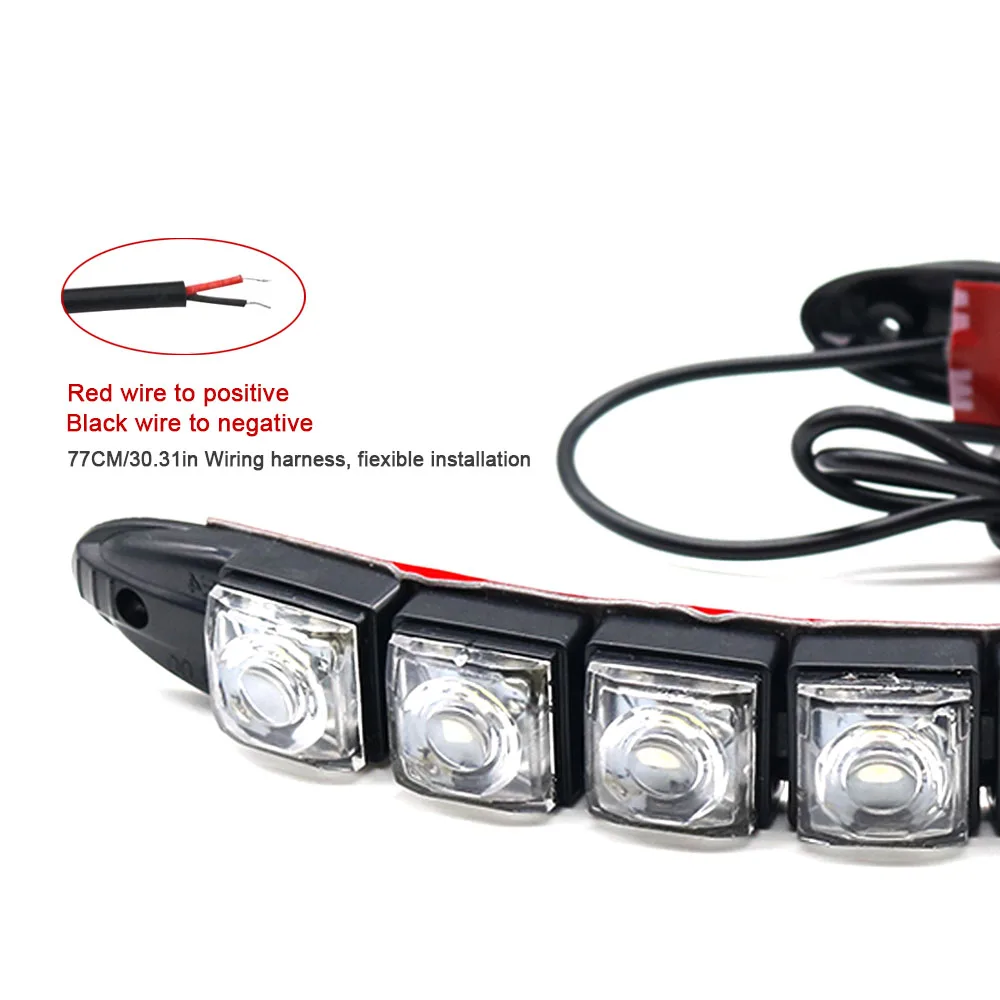 2PCS 6/8/9/12LED Auto Styling DRL Tagfahrlicht Auto Led Nebel Licht blinker Fahren Birne Wasserdicht 12V Weiß Scheinwerfer