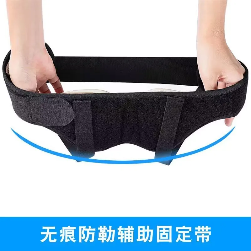 Adjustable Adult Hernia Belt Man Inguinal Groin Support Inflatable Hernia Bag with 2 Removable Compressemovable Compression Pads