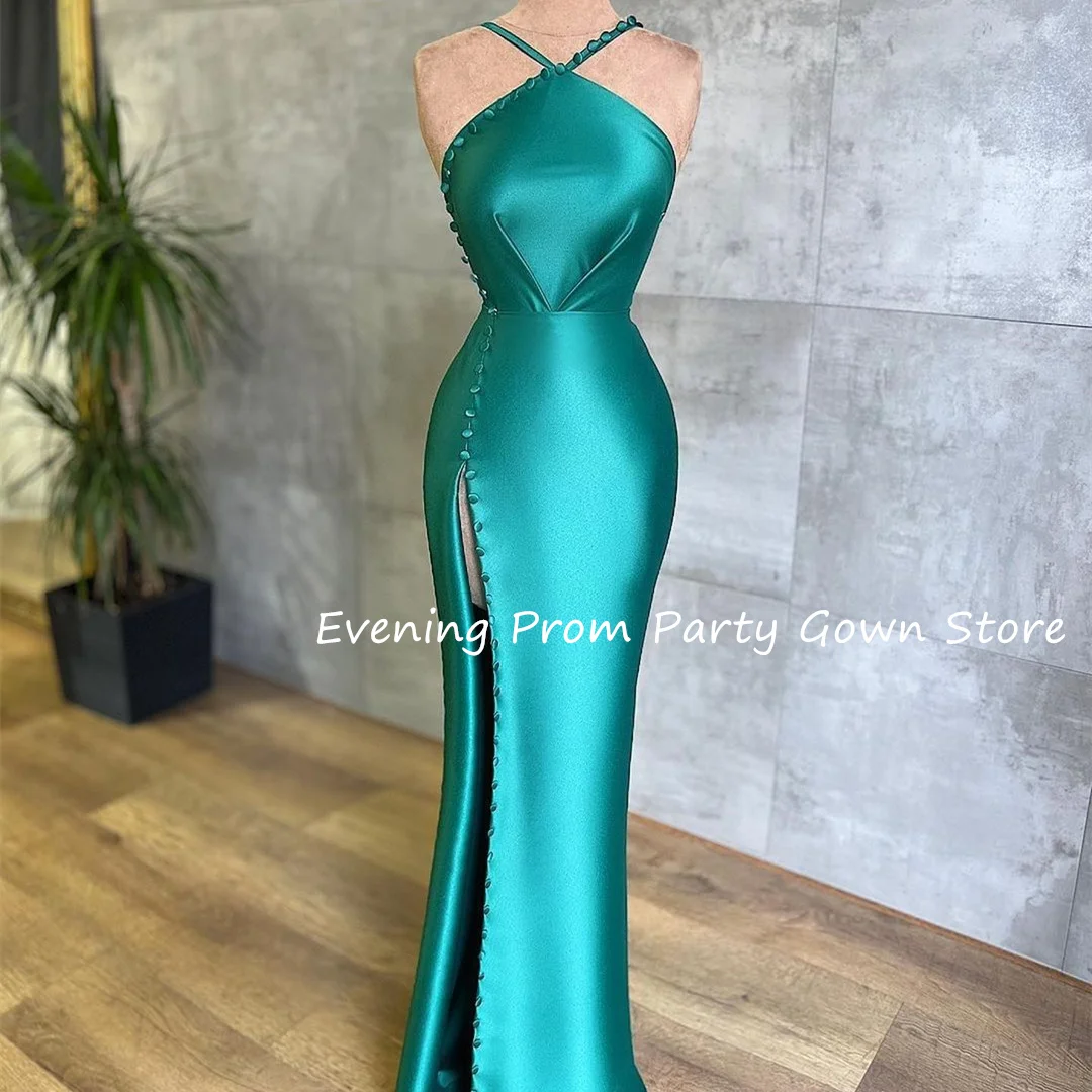 

High Quality Satin Mermaid Evening Dresses Sexy High Slit Party Prom Dress 2024 robes de soirée فساتين للمناسبات الرسمية