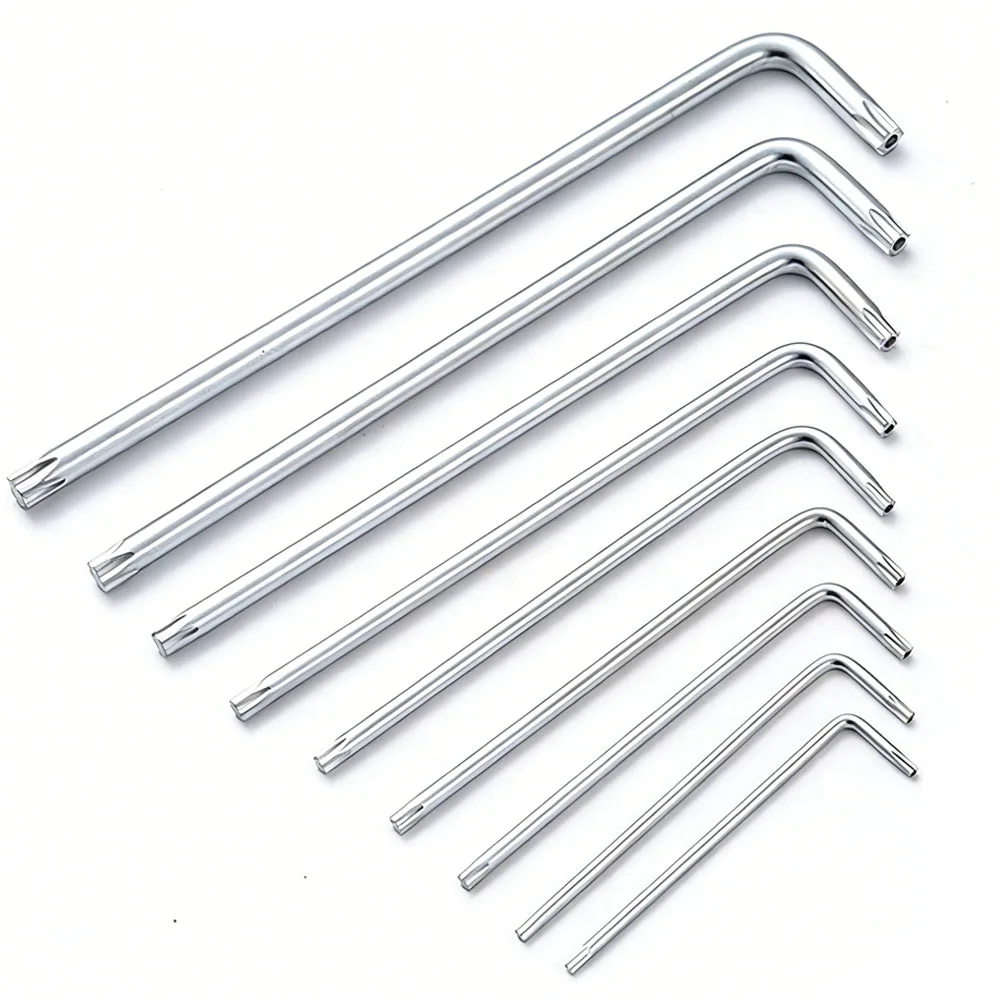 

9Pcs Extra-Long Torx Hex Key Wrench Set Matte Finish Home Repair Hand Tools