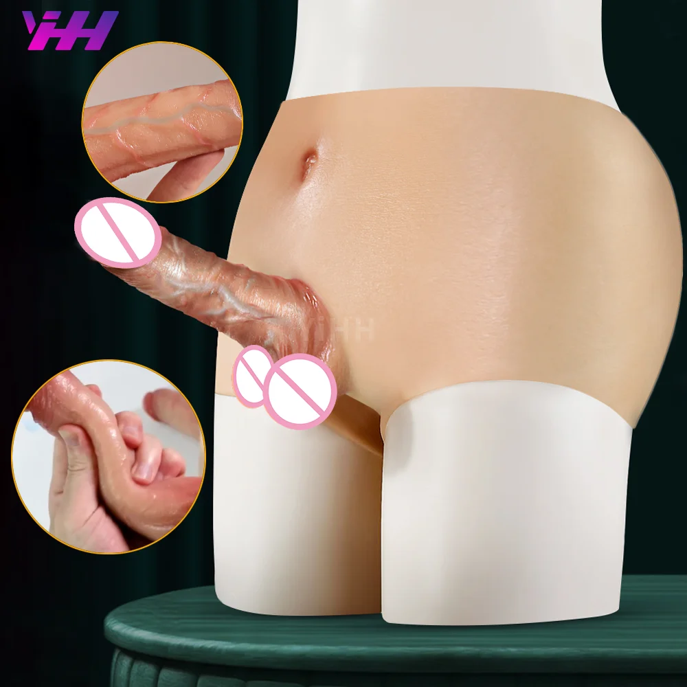 Realistic Silicone Hollow Dildo for Men Skin Feeling Solid Penis Dildo For Pants Strapon Panties Sex Toy for Couples Lesbian Gay