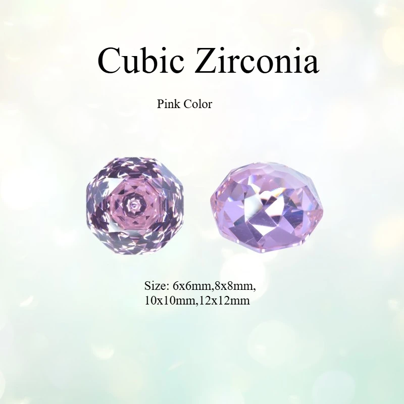 

Natural Cubic Zirconia Special Rose Cut Pink Various Size Loose Gemstone For Jewelry Diy Making