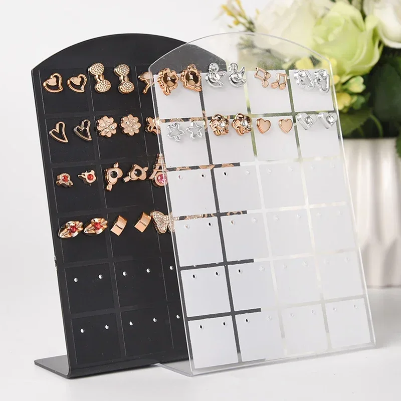 1/2PCS 48-72Gat Oorbel Oorstekers Sieraden Display Rack Oorbellen Display Stand Rack Mini L vorm Oor Stud Sieraden Show Houder