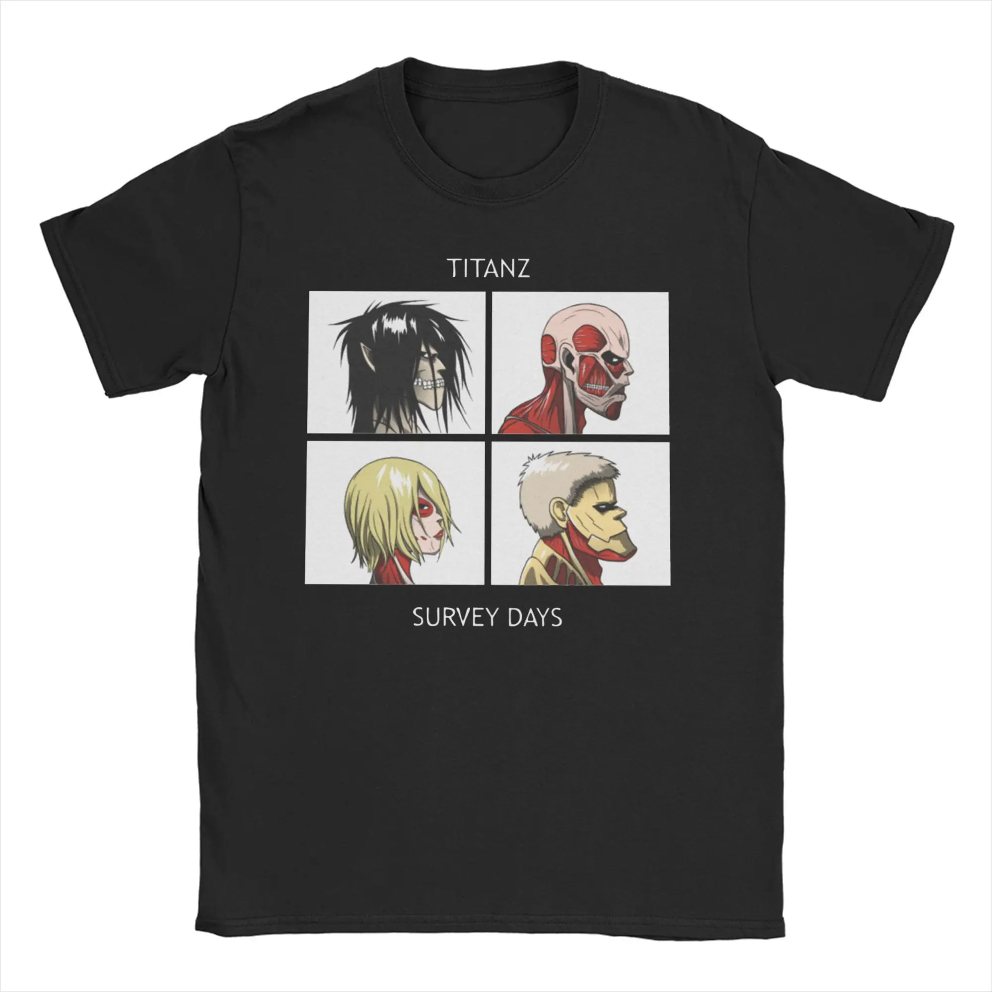 camiseta-masculina-e-feminina-titanz-days-snk-attack-on-titan-shingeki-no-kyojin-aot-eren-levi-roupas-de-algodao-puro-camisetas-estampadas