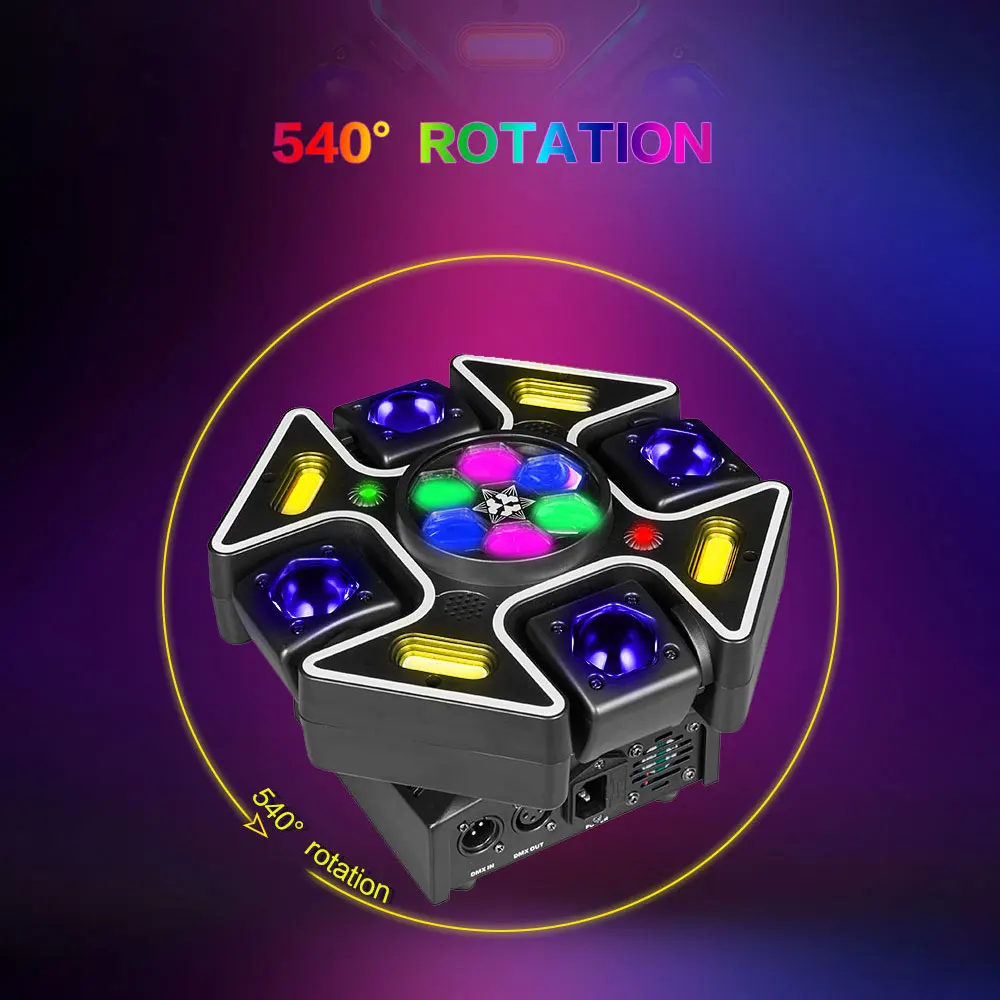 New!120W LED Disco Lights Dmx DJ RGBW Club Effects Lighting Christmas Atmosphere Device Dance Wedding Party Event Beam Lights