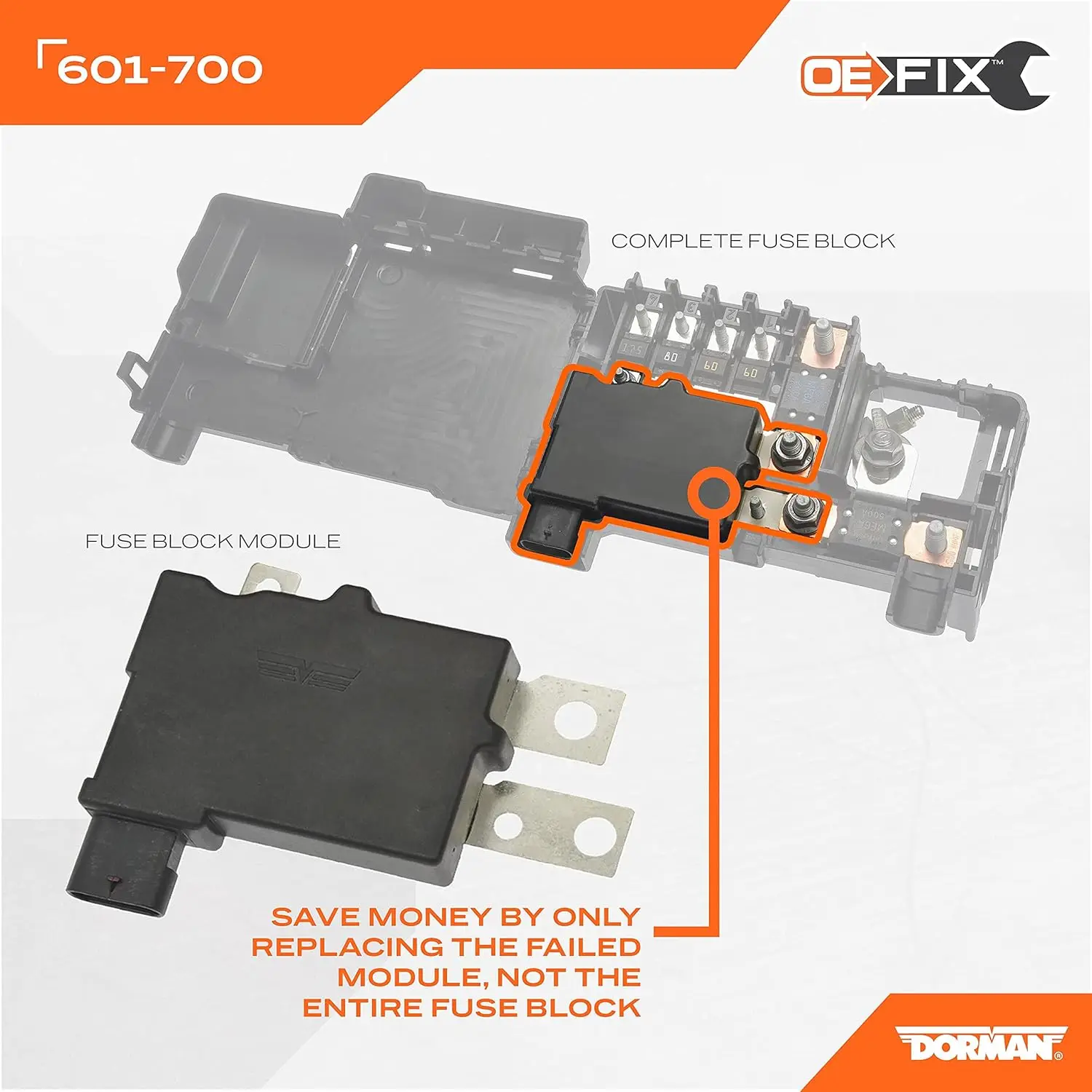 601-700 Fuse Block Module Compatible with Select Chevrolet Models (OE FIX)