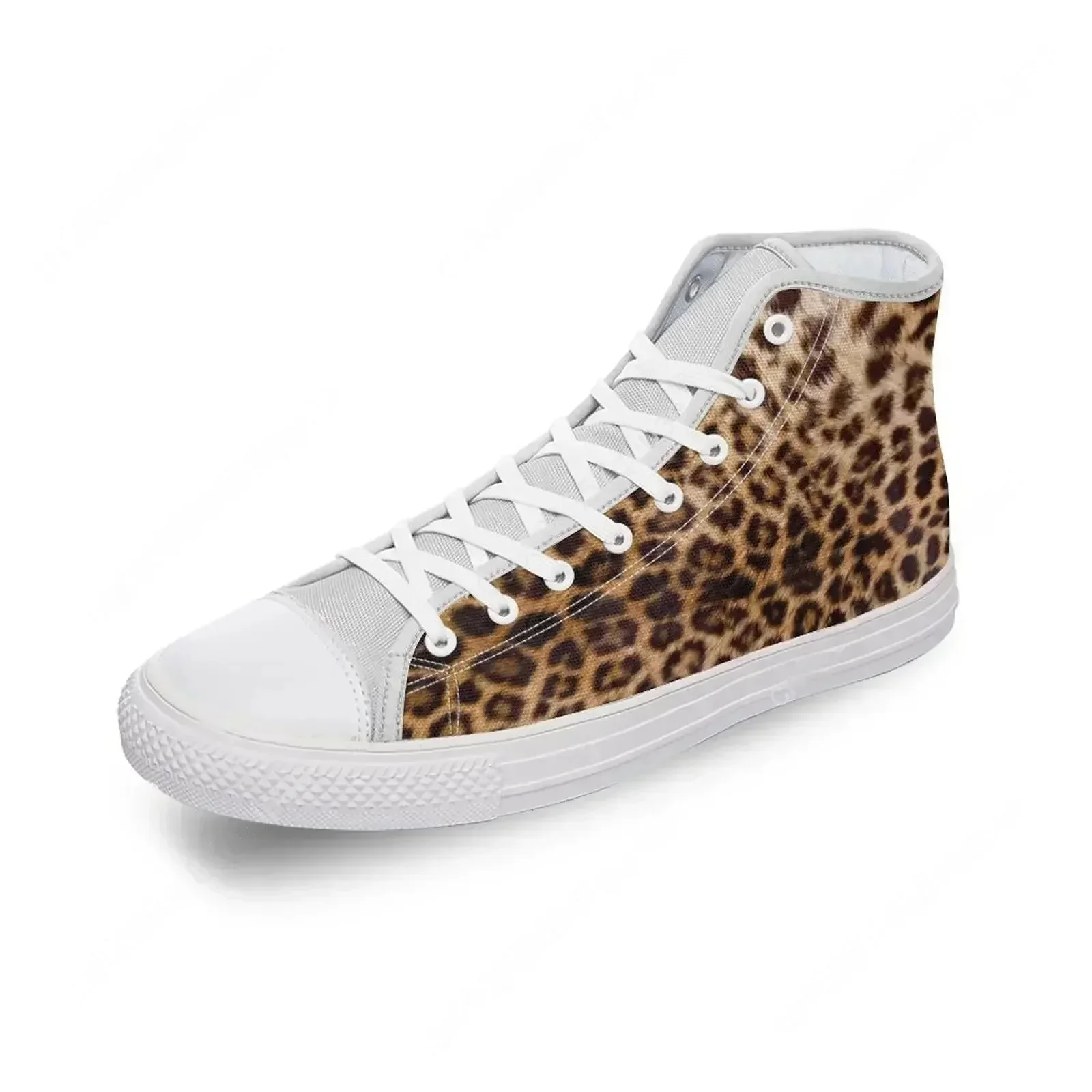 

Hot Animal Panther Leopard Pattern High Top Canvas Shoes Custom Mens Womens Teenager Casual Shoes Fashion Ladies Flat Sneakers