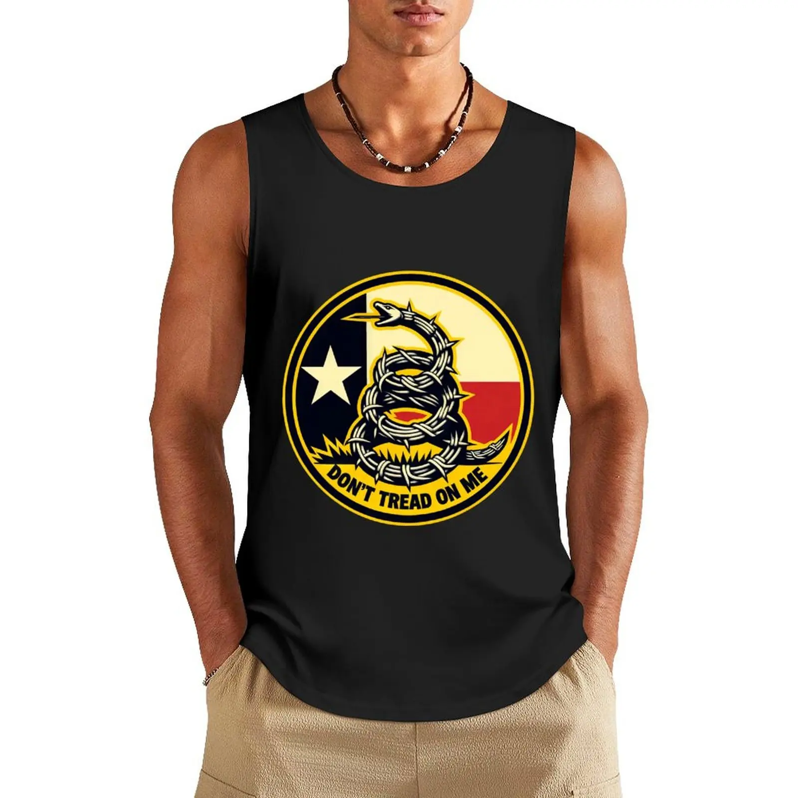 

Don't Tread on Me - Texas Tank Top gym t-shirts man Sports shirt man men clothing summer clothes