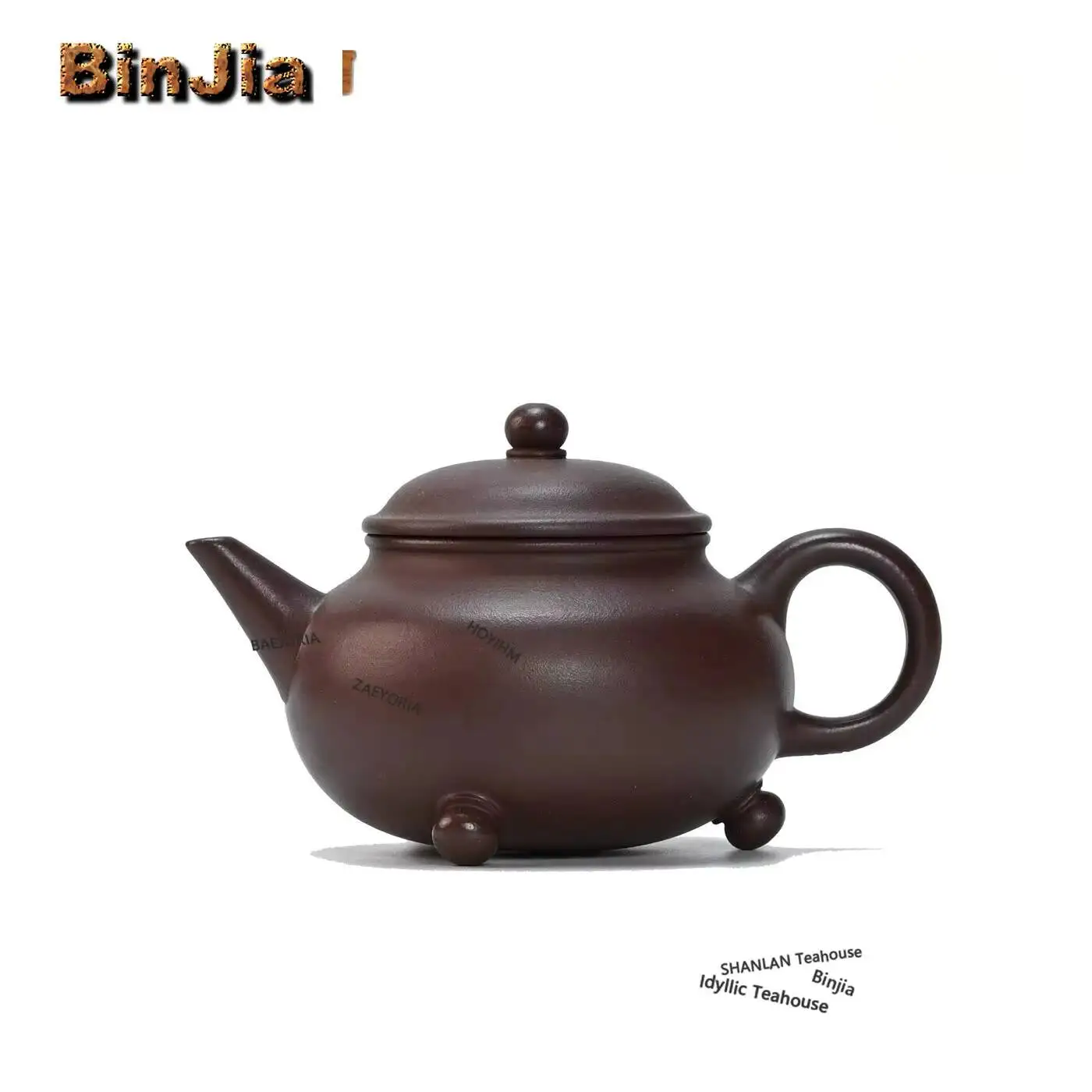 150ML Retro Yixing Purple Clay Teapots Handmade Tripodia Level Pot Raw Ore Purple Mud Kettle Chinese Zisha Tea Set Tea Ceremony