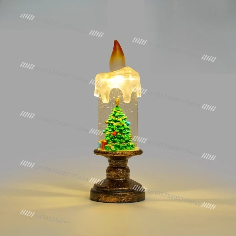 "Acerrado para mirar Navidad en las velas" "Enfeños de mesa de atmósfera, regalos de decoración navideña