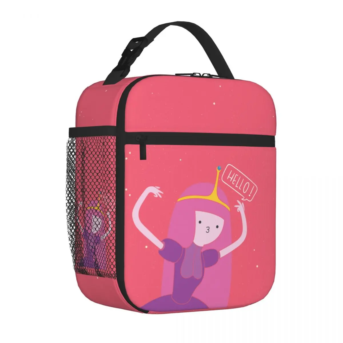 A-Adventure Time Jake Bmo Finn Bubblegum Portable handheld insulated lunch bag, lightweight, easy to carry, perfect insulation