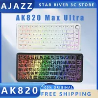 AJAZZ AK820 Max Ultra Mechanical Keyboard Magnetic Switch 3mode Wireless Bluetooth 8k 2.4G RGB Custome E-Sport Gaming Keyboard
