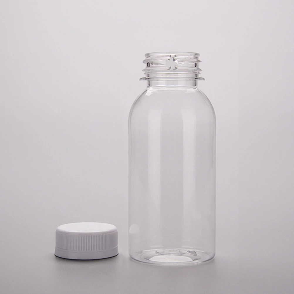 

10pcs Transparent Dispenser Bottles 200ml Small Milk Bottle Plastic Smoothie Juice Milk Containers Reusable Portable