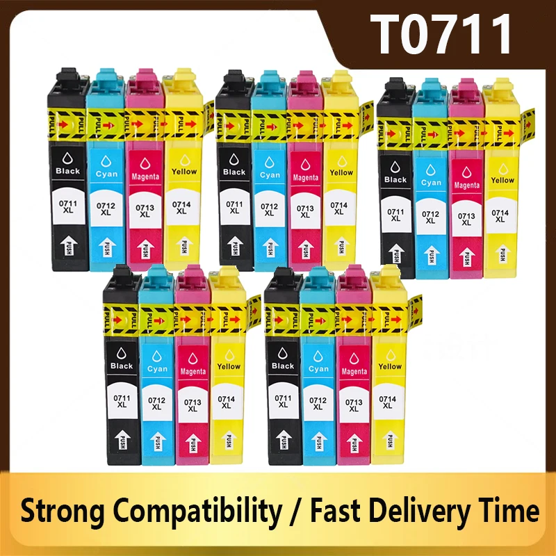 Compatible ink cartridge T0711 T0712 T0713 T0714 for Epson Stylus SX205 SX209 SX210 SX215 SX218 SX400 SX405 SX410 SX415 Printer