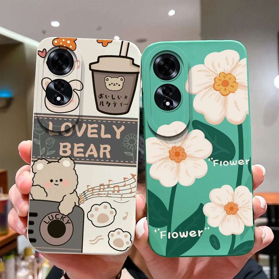 For Oppo A60 CPH2631 Phone Covers Case Cartoon Pattern Silicone Soft Screen Protector Shell Housing For OppoA 60 4G Funda Coques