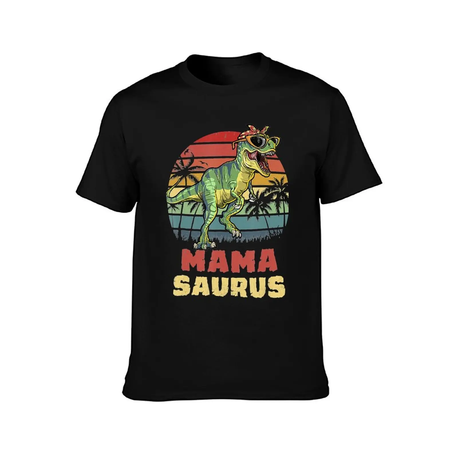 Mamasaurus T Rex Dinosaur Mama Saurus Mothers Day T-Shirt, Summer Casual Cotton Tee, Oversized Streetwear Tops, Unisex Men Women