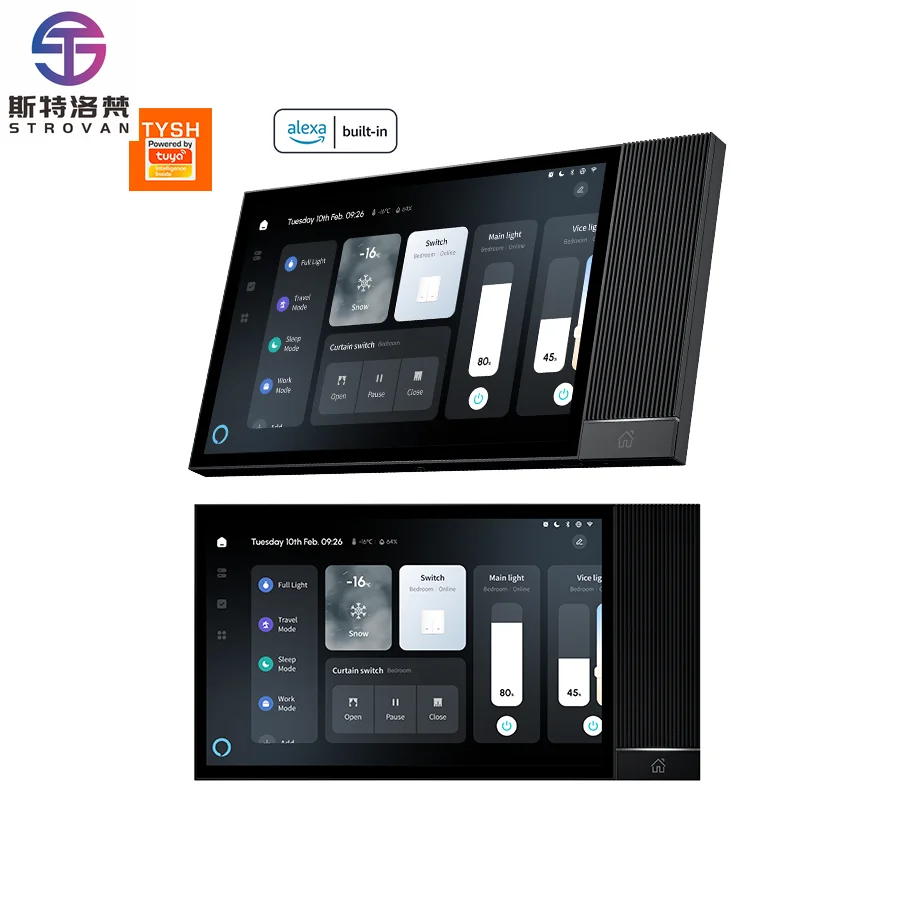 

STLF 8-inch Touch Screen Smart Panel Tuya Central Control Panel With Zigbee Hub Gateway Ble Smart Home System Built-in Alexa