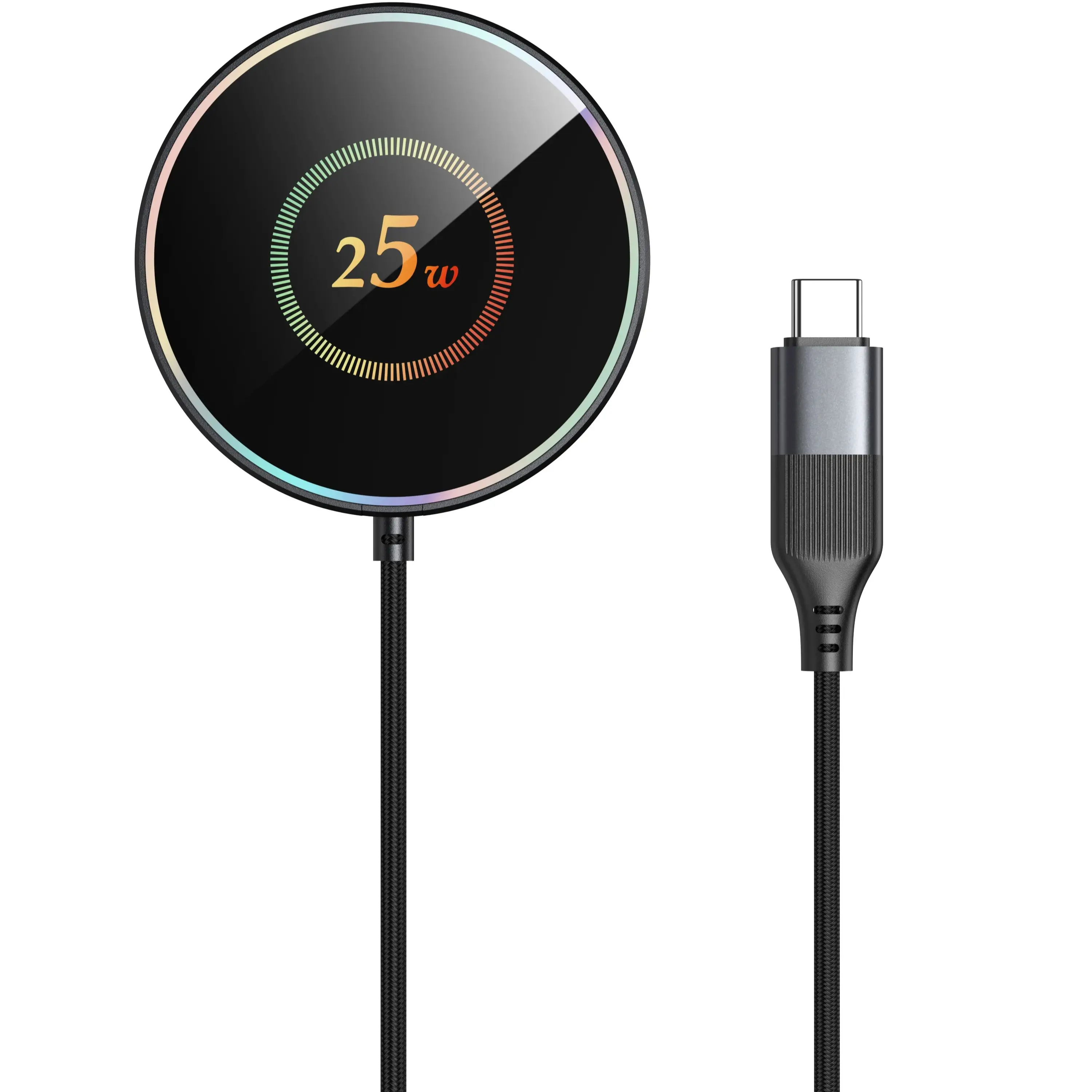 Szybka magnetyczna ładowarka bezprzewodowa 25W typu C do telefonów iPhone 17 16 15 14 13 12 X Pro Max Samsung Huawei — zdjęcie produktu 7