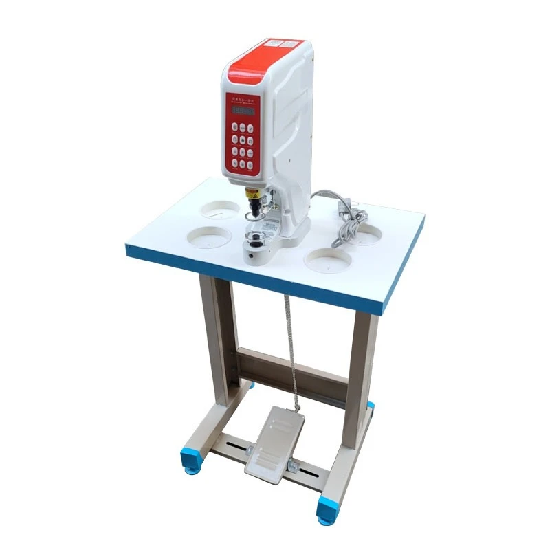 Electric Multi-function Button Fastening Machine Hand Protection Semi-auto For Snap Eyelet Rivet