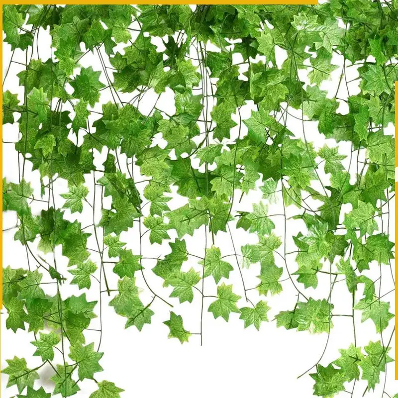 

A92P 48 Pcs 7.5Ft Artificial Maple Leaves Hanging Vines, Fake Ivy Garland Hanging Plants For Garden Wedding Party Decorations