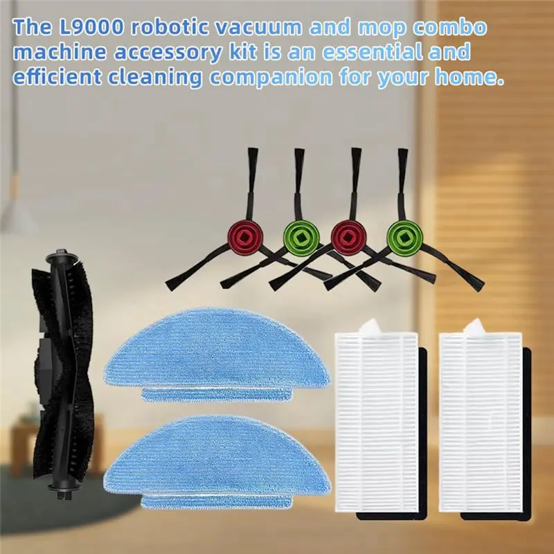 Y50A-Robot Vacuum Replacement Spare Kit For Ilife T10s- Main Brush, Side Brush, Hepa Filter, Mop Cloth, Wipes, Dust Bag