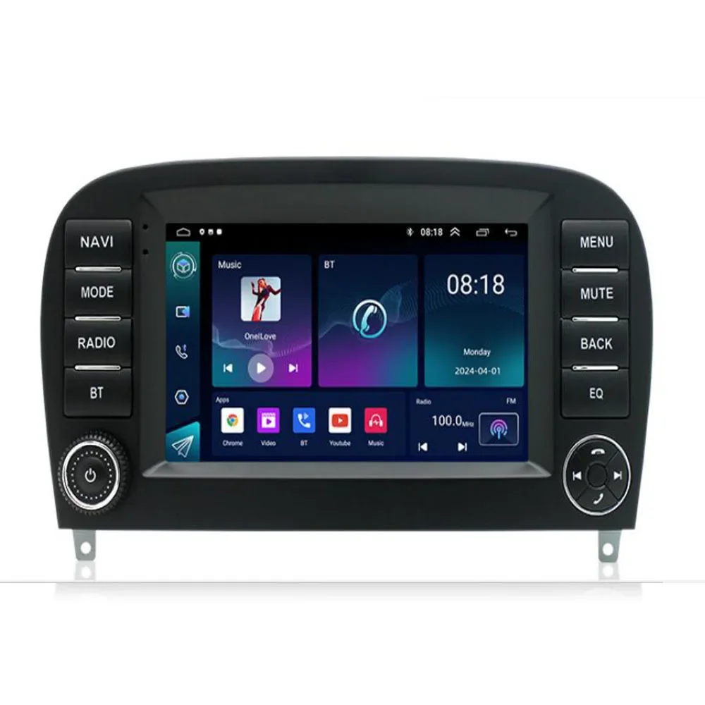 Car Radio DVD Android 13 For Mercedes Benz SL R230 SL350 SL500 SL55 SL600 SL65 2001 - 2007 Video 5G WIFI GPS Touch QLED Screen