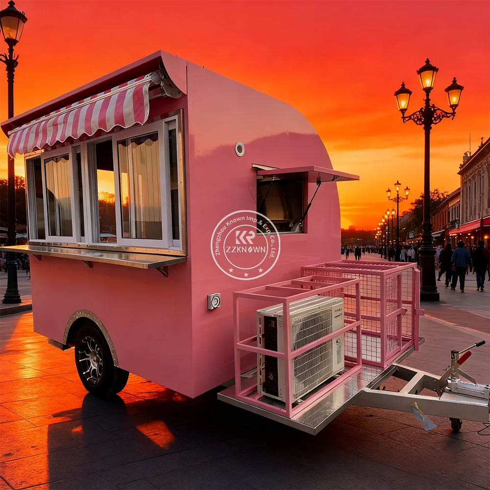 

Outdoor Food Kiosk Foodtrailer Coffee Cart Food Truck Trailer Manufacturer Food Truck with Full Kitchen Equipment
