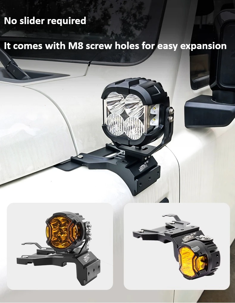 For New 212 A-pillar dual light quick release bracket modification hood auxiliary LED spotlight fixing clip